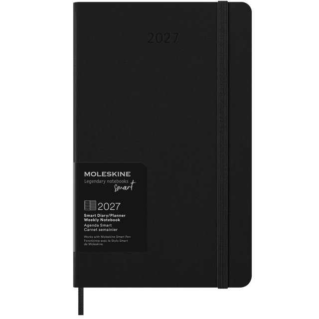 Kalender 12M Smart PRO Digital Weekly Note 2027 Large Black