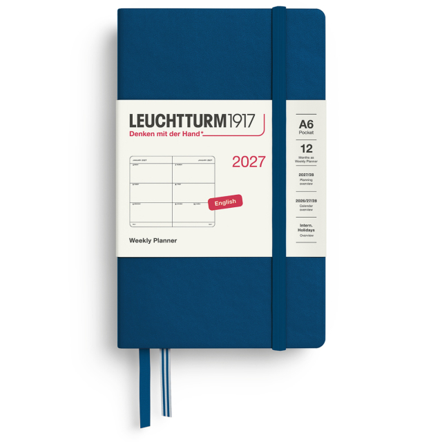 Kalender Weekly Planner 2027 A6 Indigo