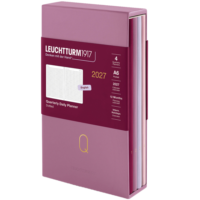 Kalender Quarterly Planner 2027 Shades of Rose