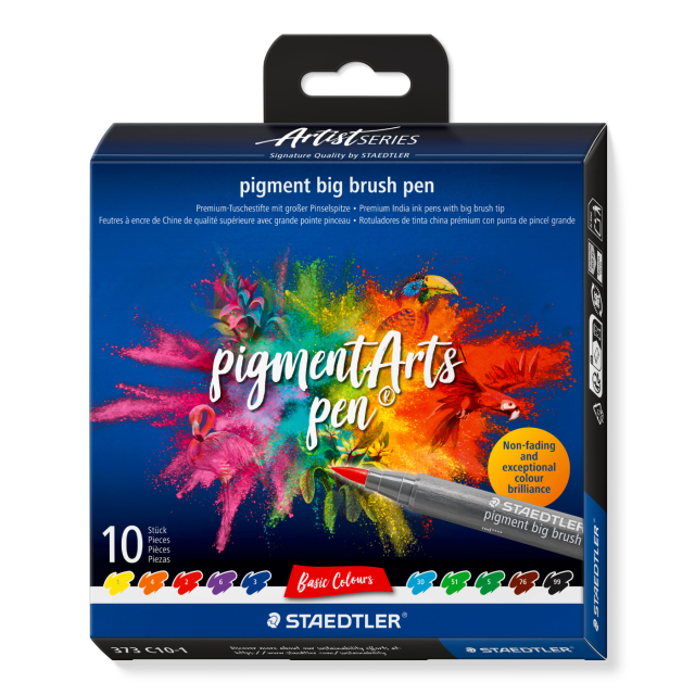 Pigment Arts Big Brush Pen 10-sett Basic