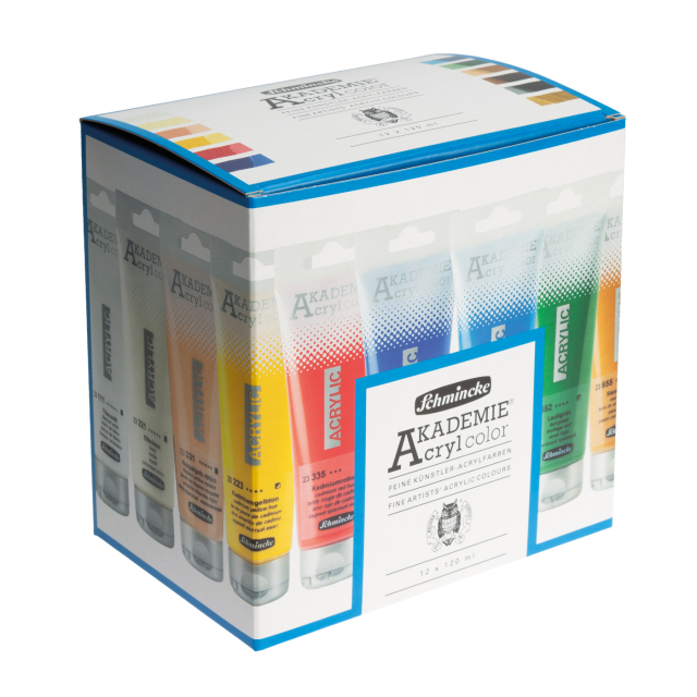 Akademie Akrylmaling 120 ml 12-sett