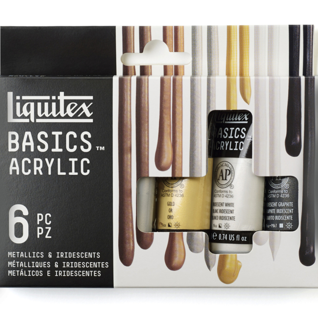 Akrylmaling Metallic & Iridescent Set Tubes 6x22 ml