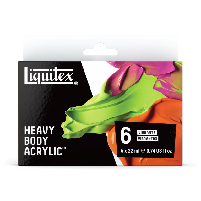 Akrylmaling Heavy Body Vibrant Set 6x22 ml