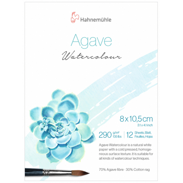 Akvarellblokk Agave 290g CP 8x10,5 cm