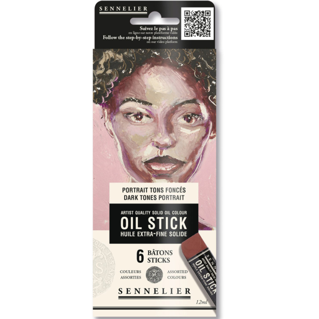 Oil Stick Mini 6-sett Dark tones Portrait