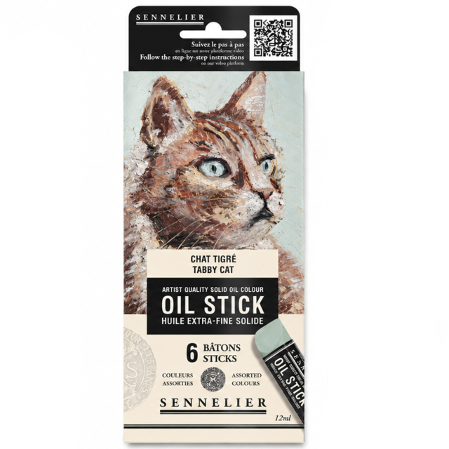 Oil Stick Mini 6-sett Tabby cat