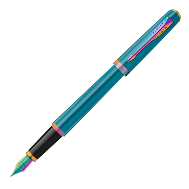 Meridian Teal/Rainbow Fyllepenn 