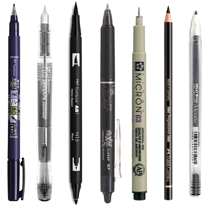 Sample kit Svart i gruppen Penner / Kunstnerpenner hos Pen Store (sample03_set)