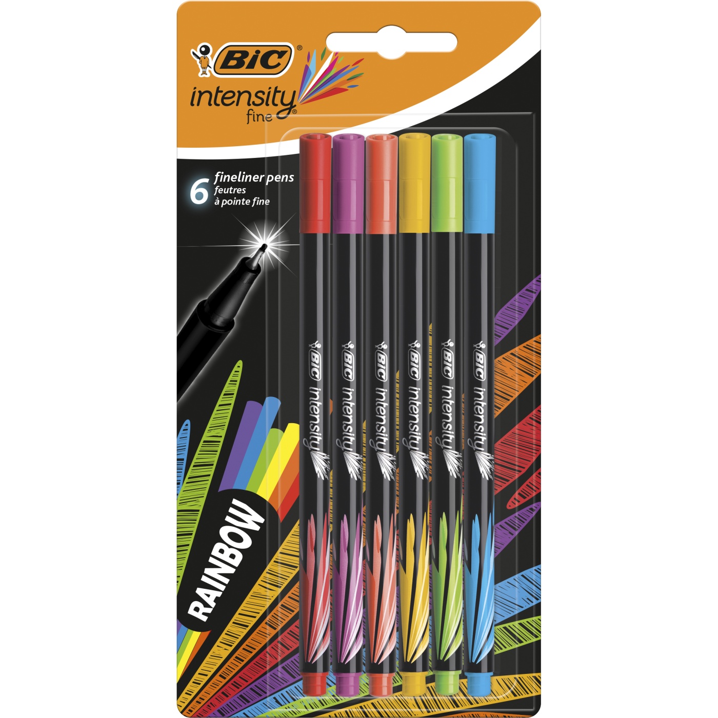 Intensity Fineliner 6-set Rainbow Colors i gruppen Penner / Skrive / Fineliners hos Pen Store (100237)