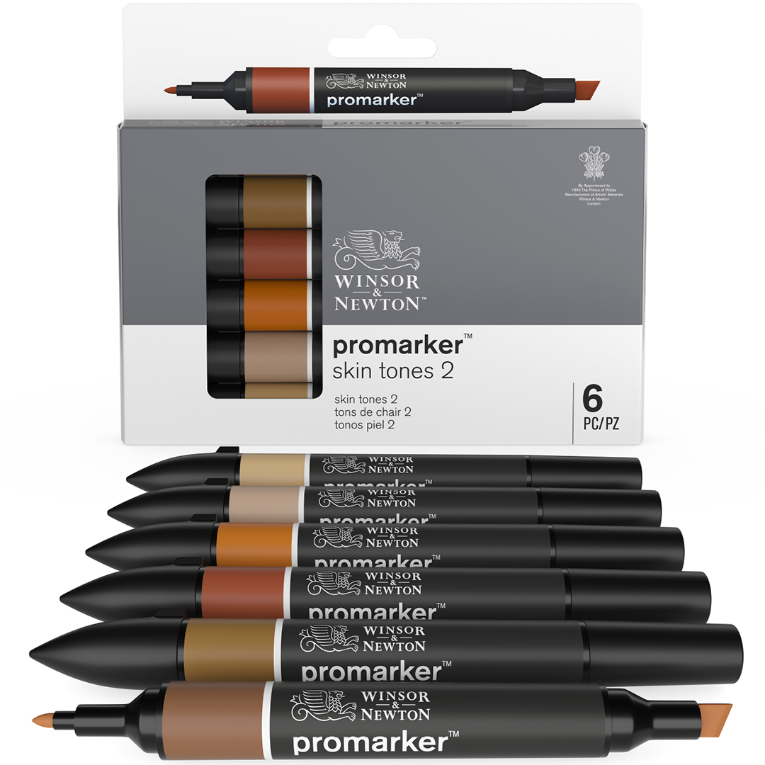 ProMarker 6-set Skin Tones 2 i gruppen Penner / Kunstnerpenner / Illustrasjonmarkers hos Pen Store (100564)