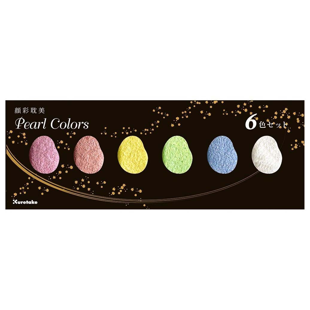 Gansai Tambi Akvarell 6-set Pearl Colors i gruppen Kunstnermateriell / Farger / Akvarellmaling hos Pen Store (101079)