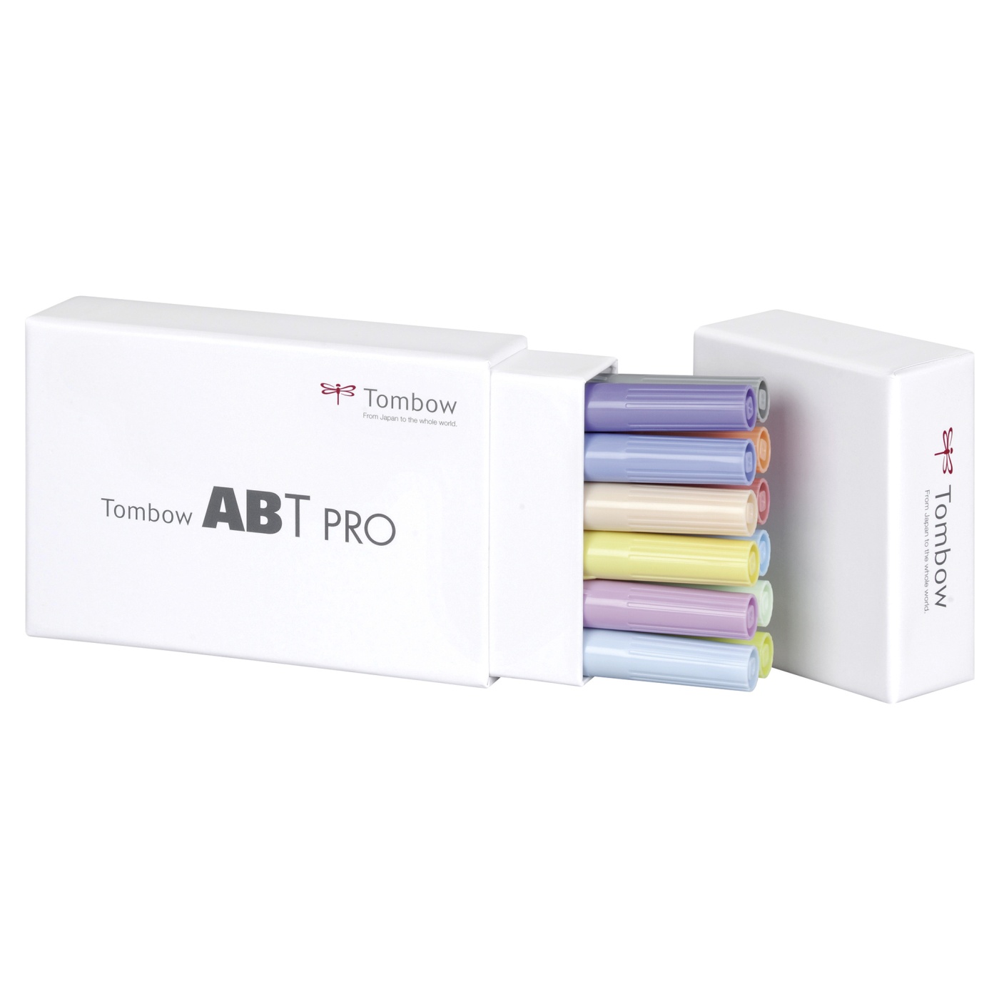 ABT PRO Dual Brush Pen 12-set Pastel i gruppen Penner / Kunstnerpenner / Penselpenner hos Pen Store (101255)