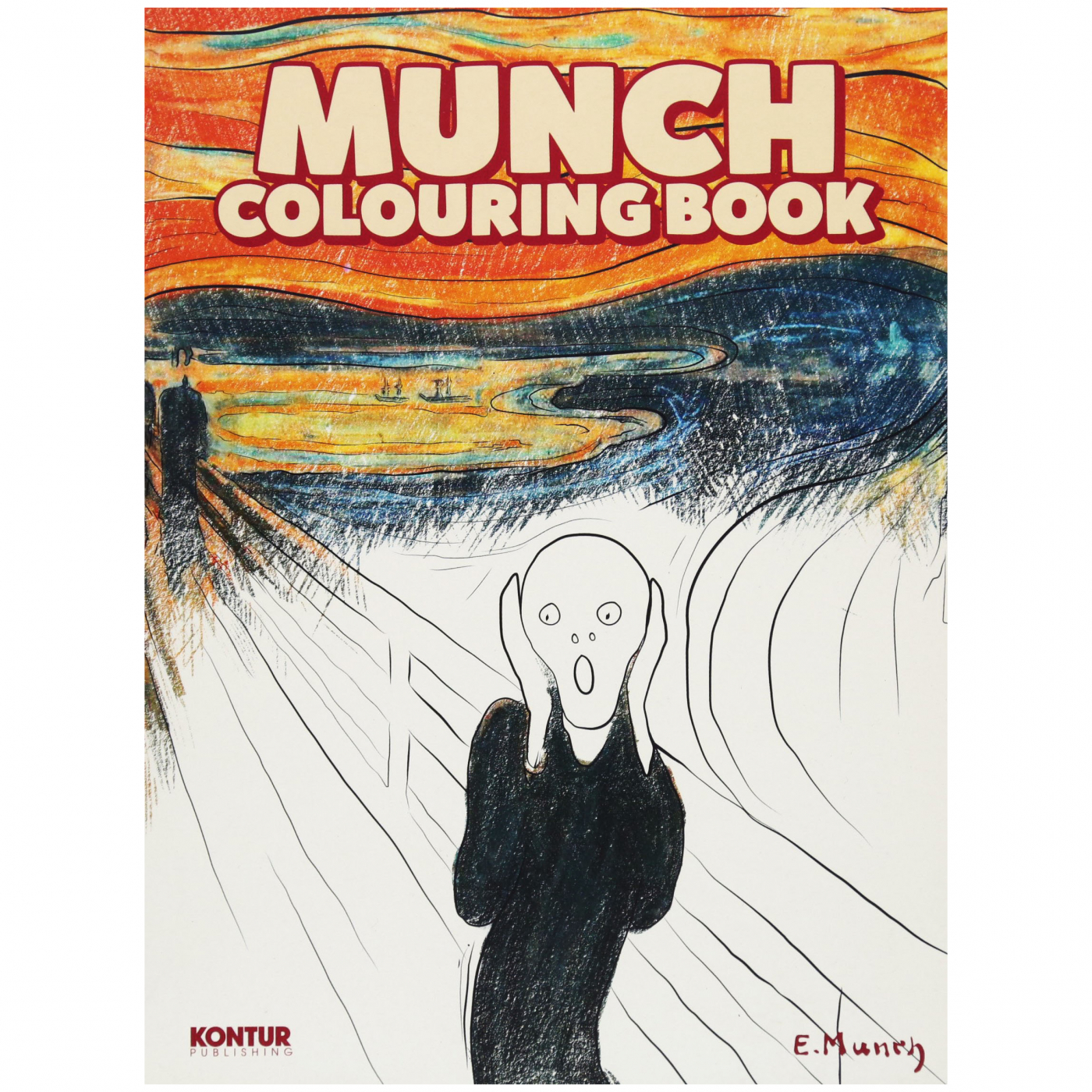 Munch Colouring Book i gruppen Hobby & Kreativitet / Bøker / Fargebøker for voksne hos Pen Store (101374)