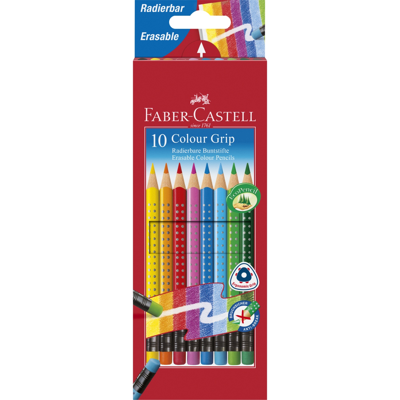 Colour Grip Erasable Fargeblyanter - Set of 10 i gruppen Kids / Barnepenner / Fargeblyanter for barn hos Pen Store (101397)