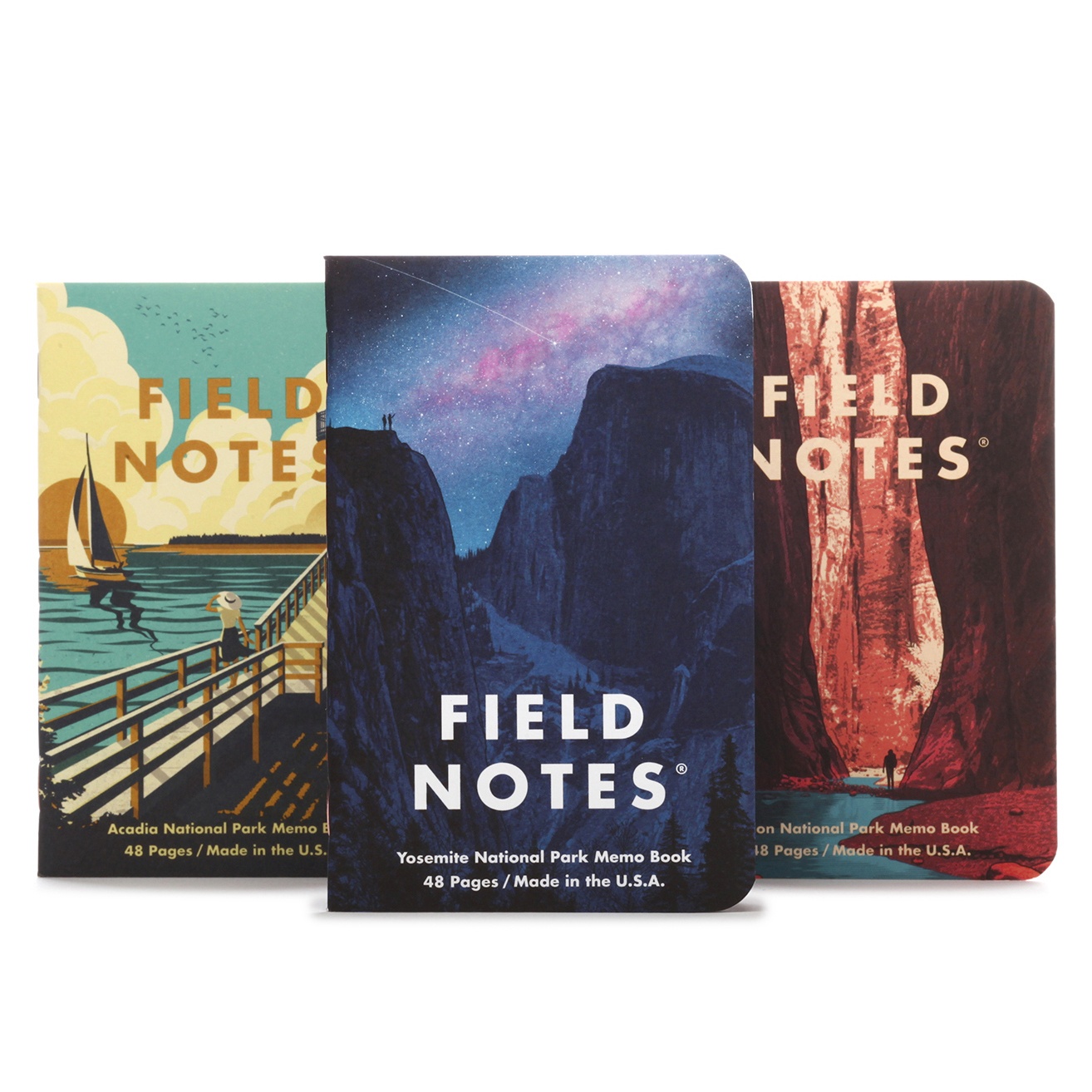 National Parks Series A 3-pakke i gruppen  Papir & Blokk / Skrive og ta notater / Skriveblokker og hefter hos Pen Store (101436)