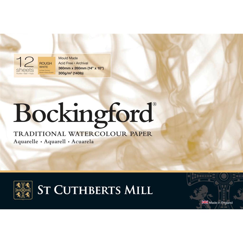 Bockingford Akvarellblokk Rough 300g 36x26cm i gruppen  Papir & Blokk / Artistblokk / Akvarellpapir hos Pen Store (101502)