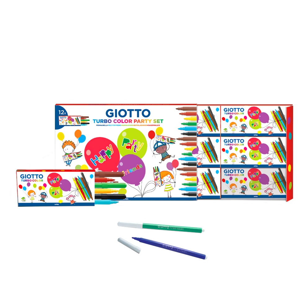 Turbo Color Tusjpennar Party Set x 12 i gruppen Kids / Kul og læring / Barnefest hos Pen Store (101591)