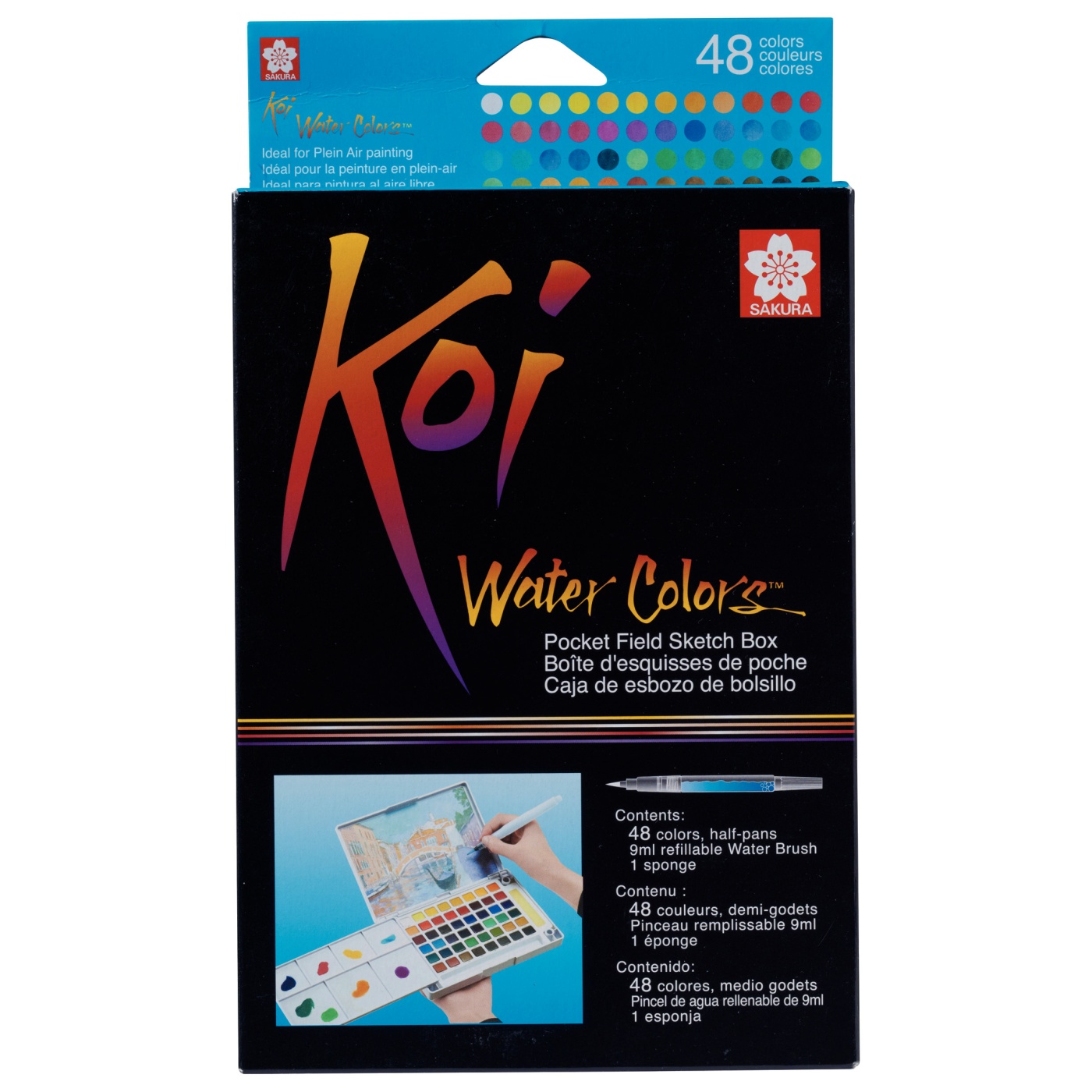 Koi Water Colors Sketch Box 48 i gruppen Kunstnermateriell / Farger / Akvarellmaling hos Pen Store (103506)