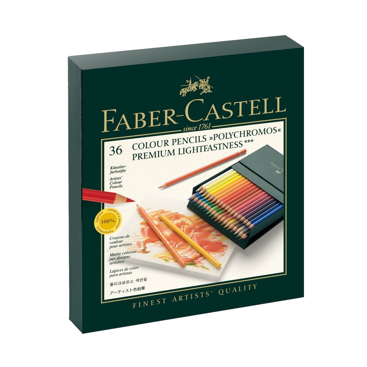 Faber-Castell Fargeblyanter Polychromos 36-set Studio | Pen Store