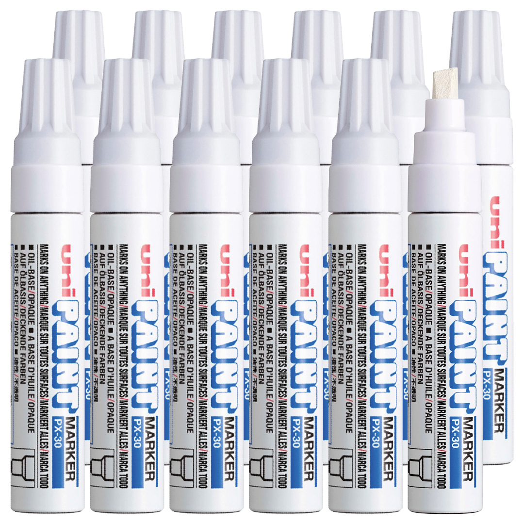 Uni Paint Marker PX30 White 12pakke Pen Store