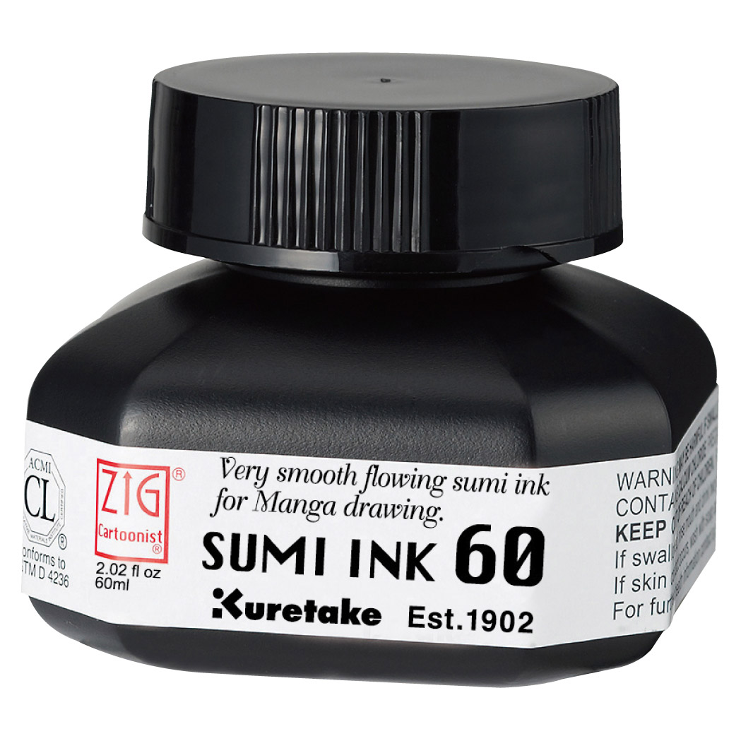ZIG Kuretake Cartoonist Sumi Ink 60 ml Black | Pen Store
