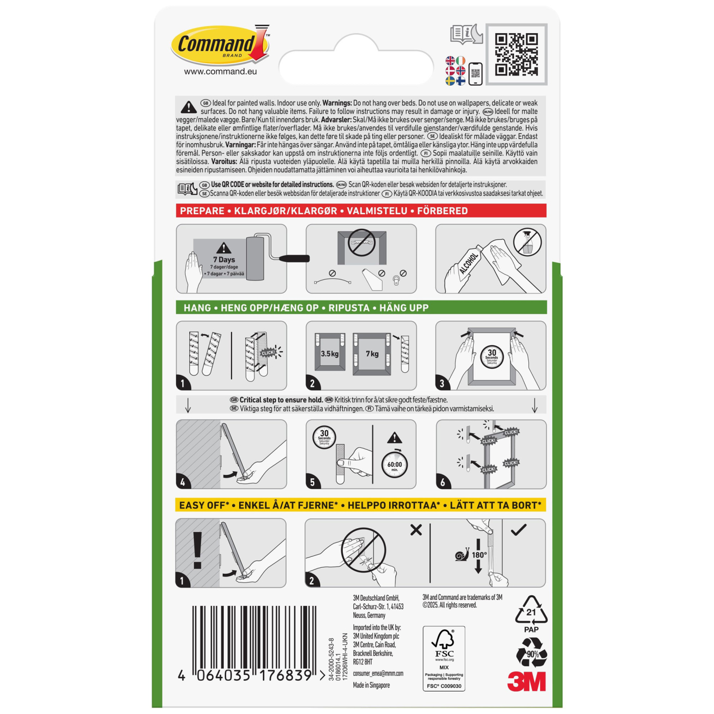 Command Strips for bildeoppheng Large