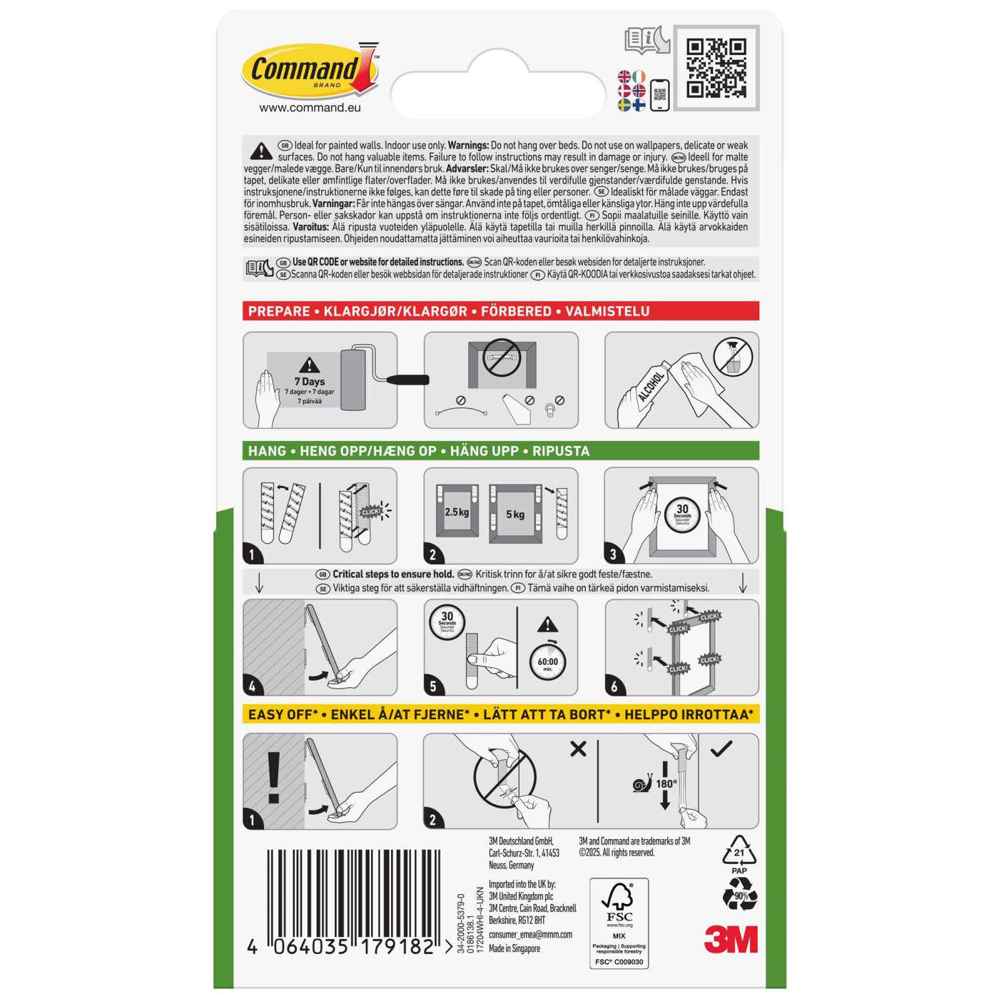 Command Strips for bildeoppheng Medium 4 st