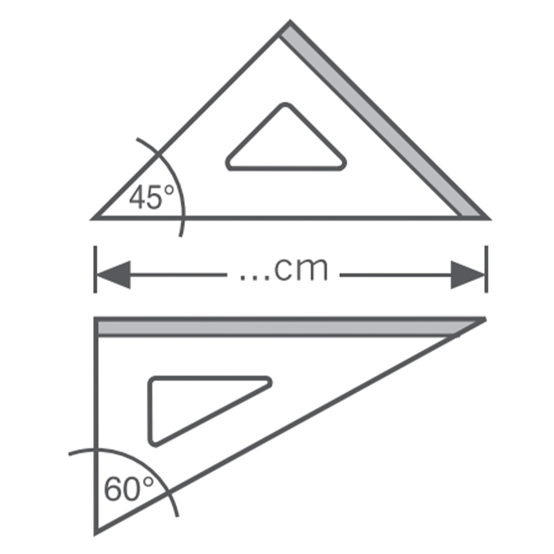 Set Vinkelhaker 45°/30 cm + 60°/30 cm