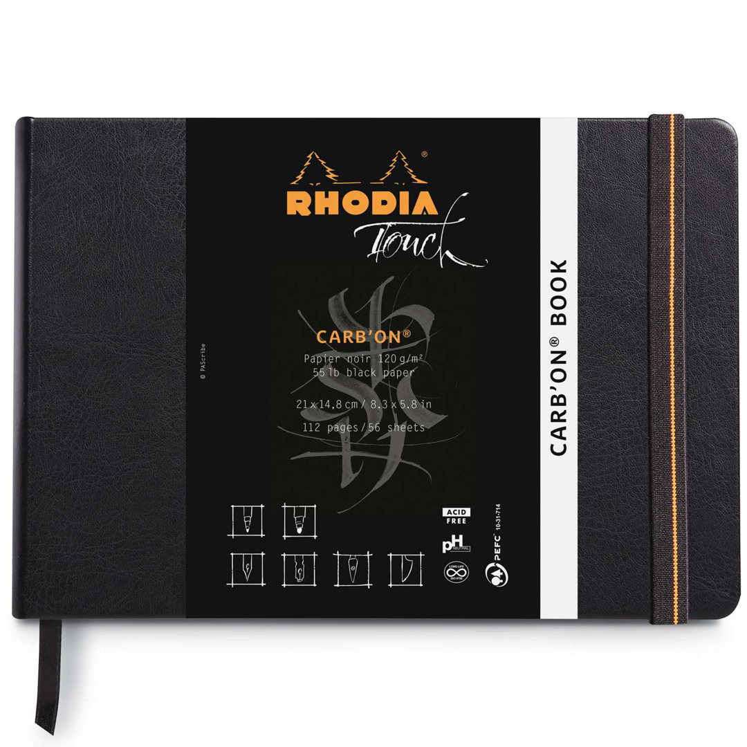 Rhodia Touch Carb’On A5 Sketchbook 120g Svart papir