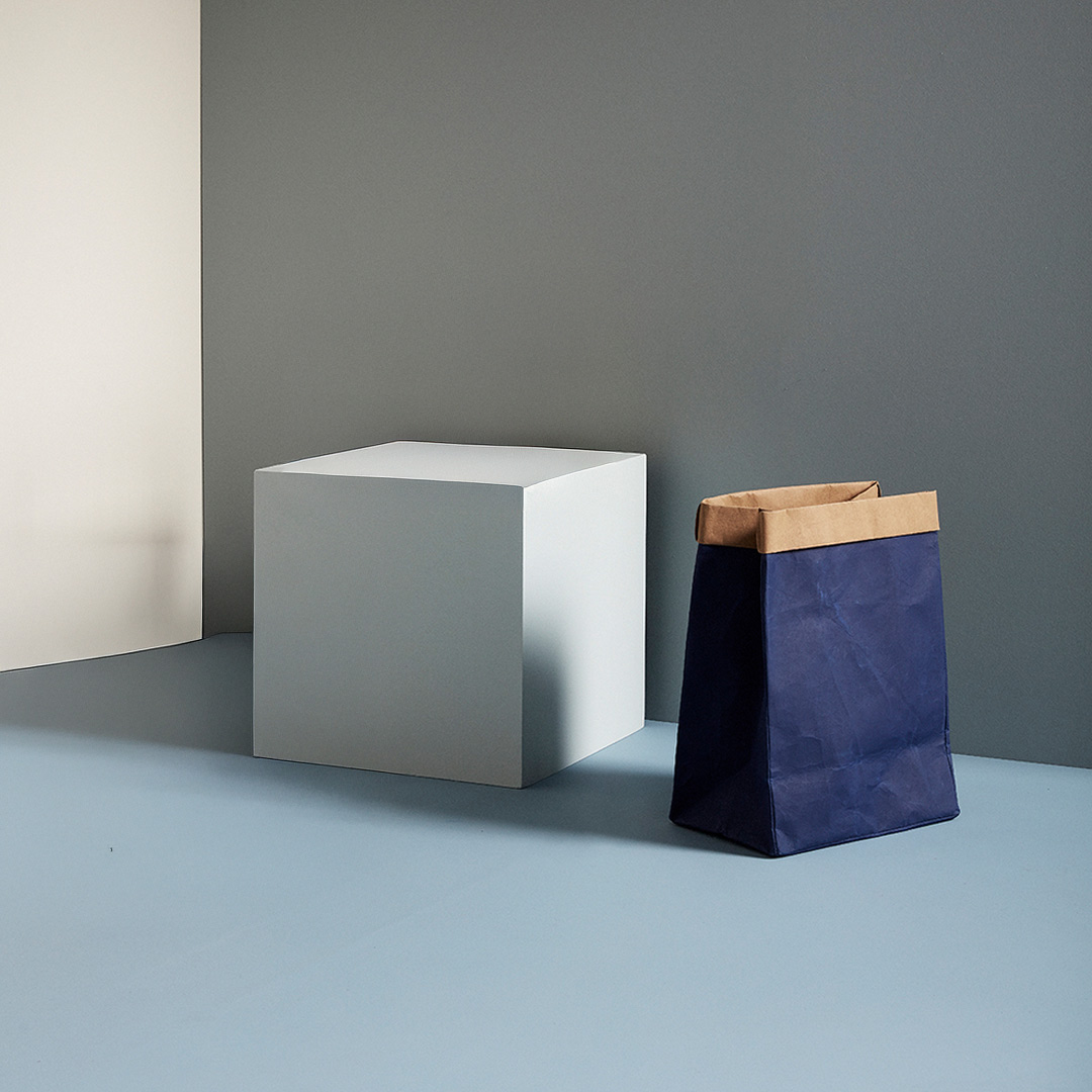 Paper basket Blue Oppbevaringskurv 2-pak