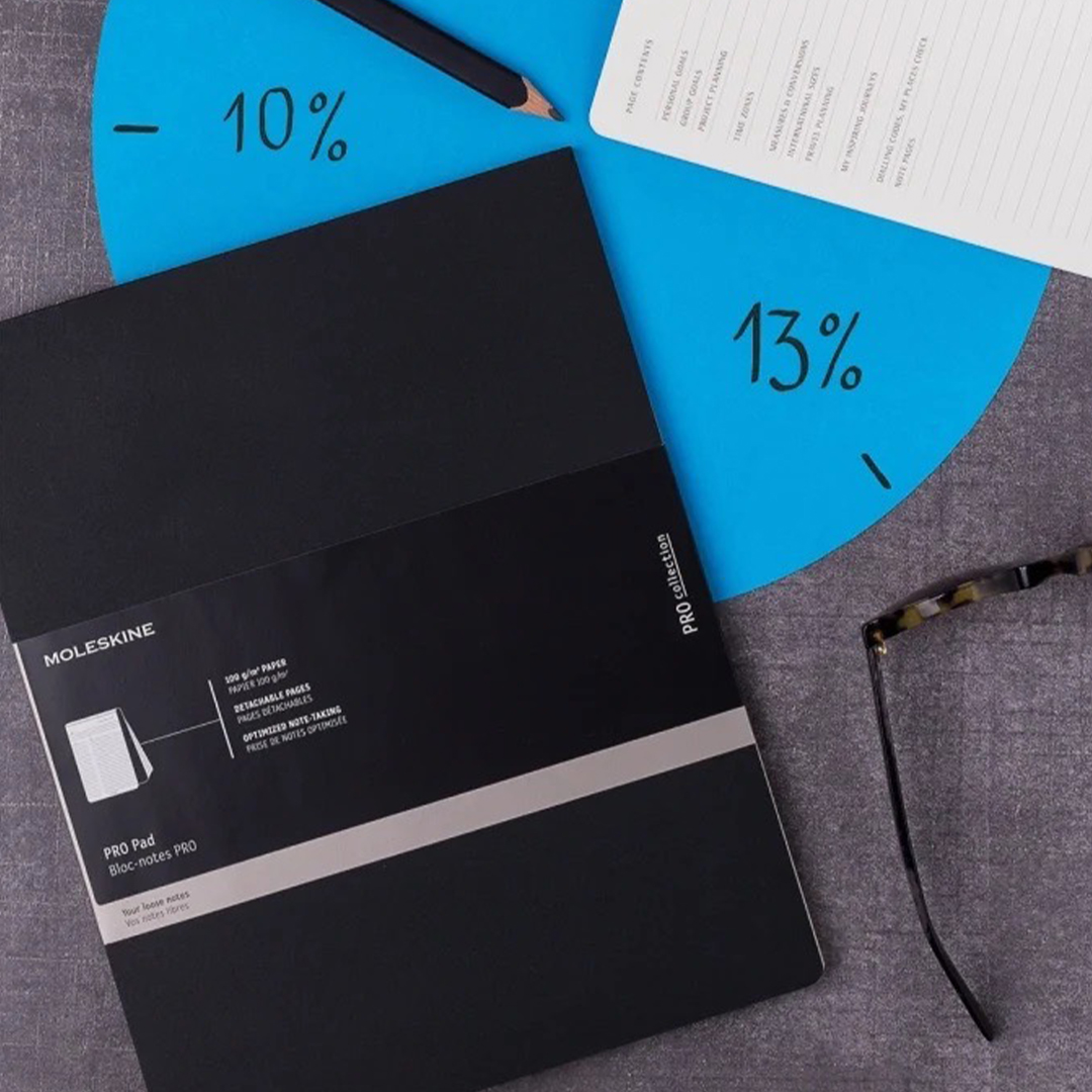 Pro Hard Cover Notebook XL Black Linjert