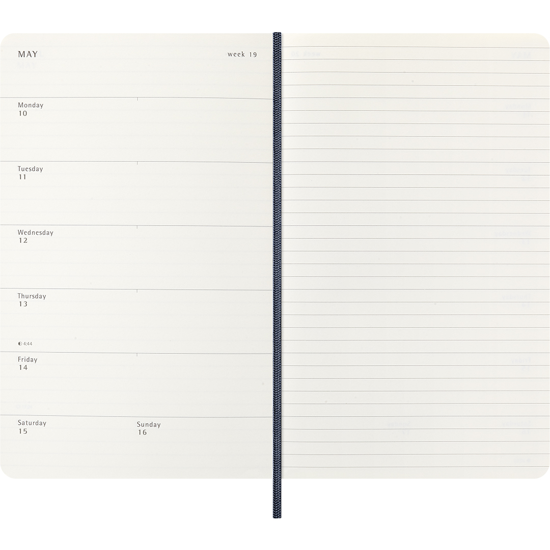Kalender 18M WeekNote Soft Cover Large Sapphire Blue