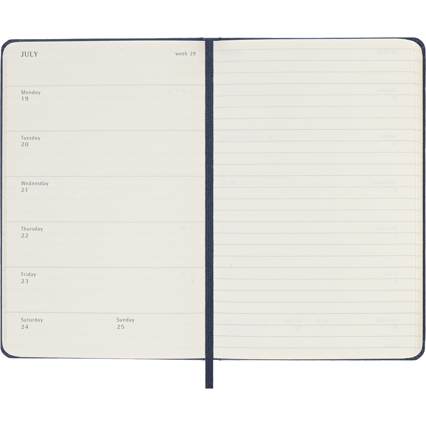 Kalender 12M Weekly Notebook 2027 Hardcover Pocket Sapphire Blue 
