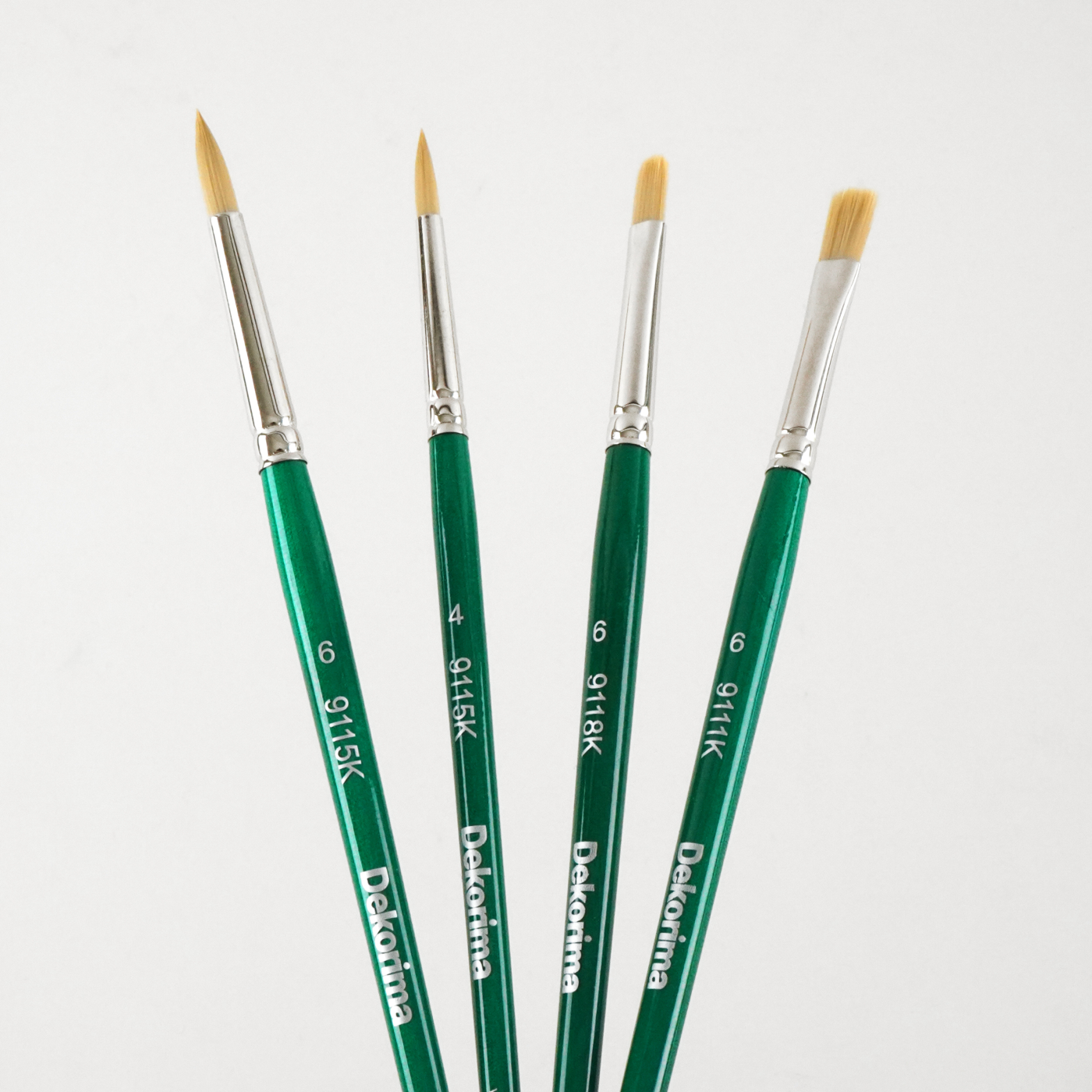 Syntetiske pensler Universal 4-sett