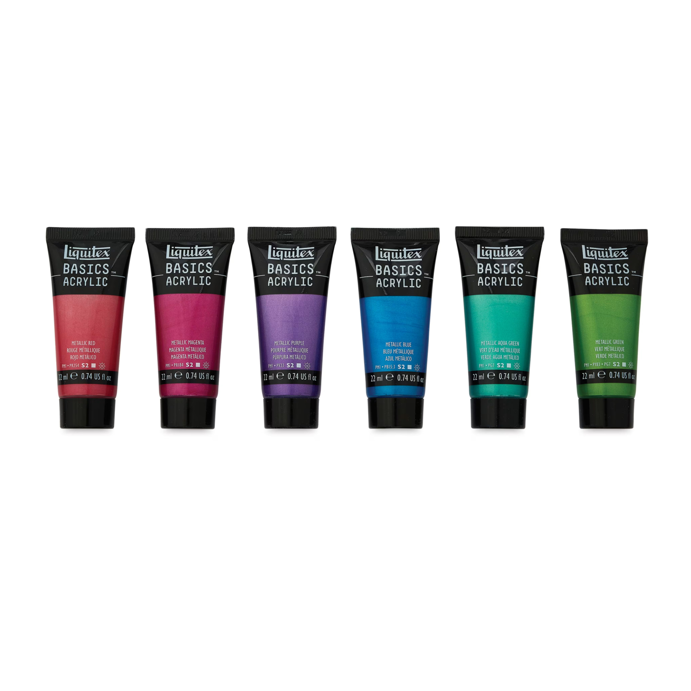 Akrylmaling Basics Metallic Set 6x22 ml