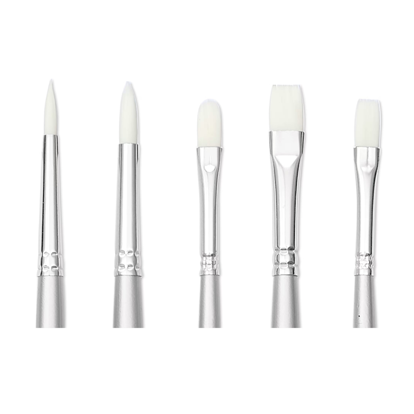 Syntetpensler Akryl Long Handle 5-pakning