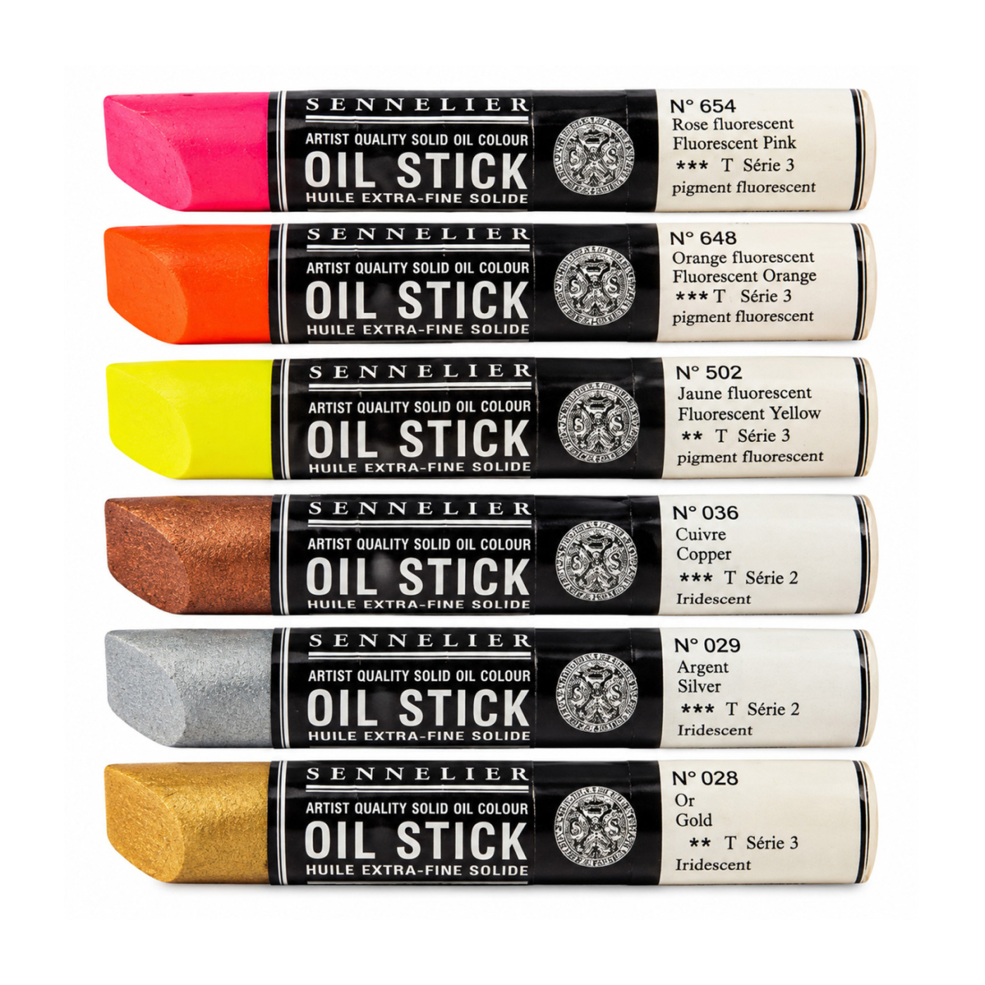 Oil Stick Flurescent & Metallics 6-sett