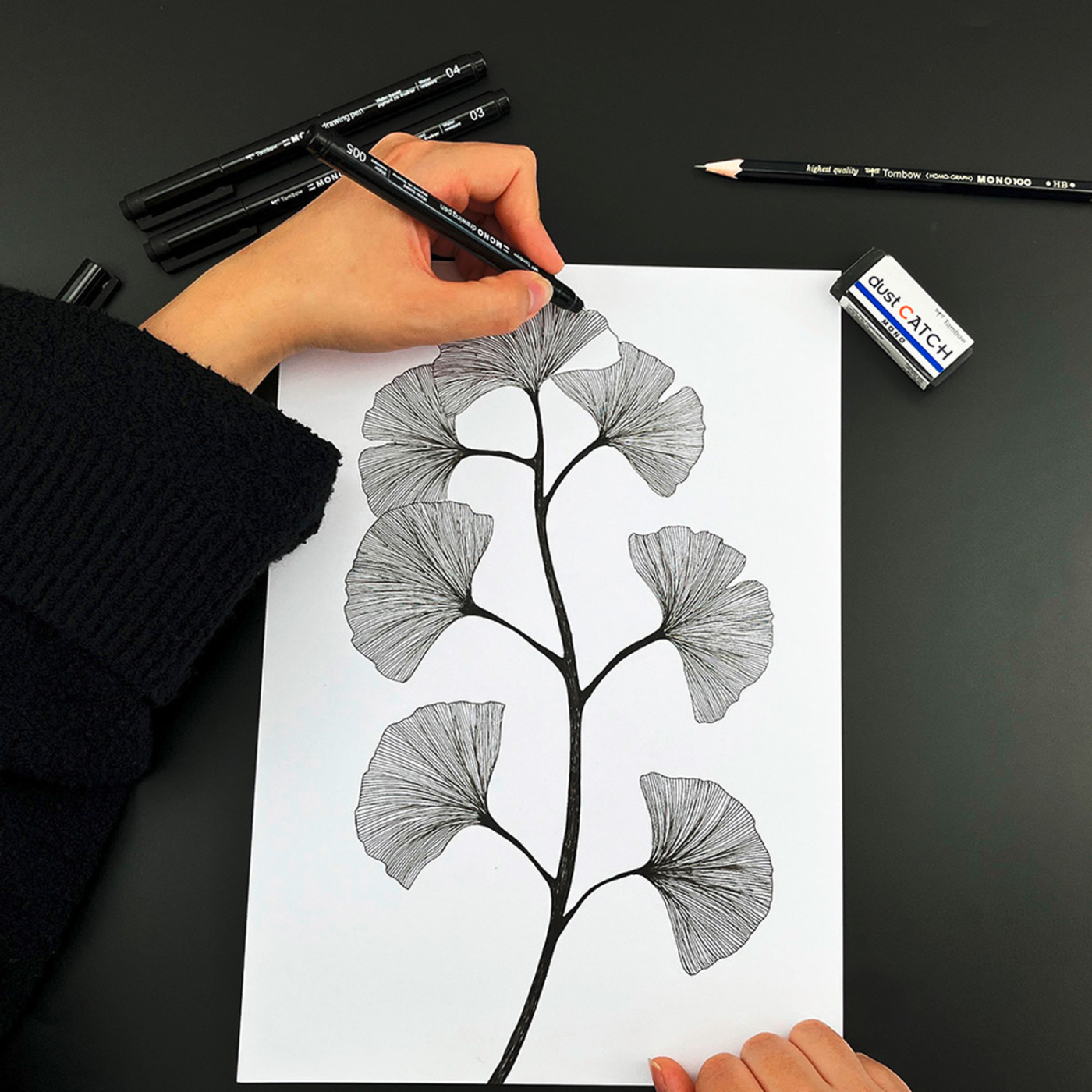 Fineliner MONO Drawing Bold 4-sett