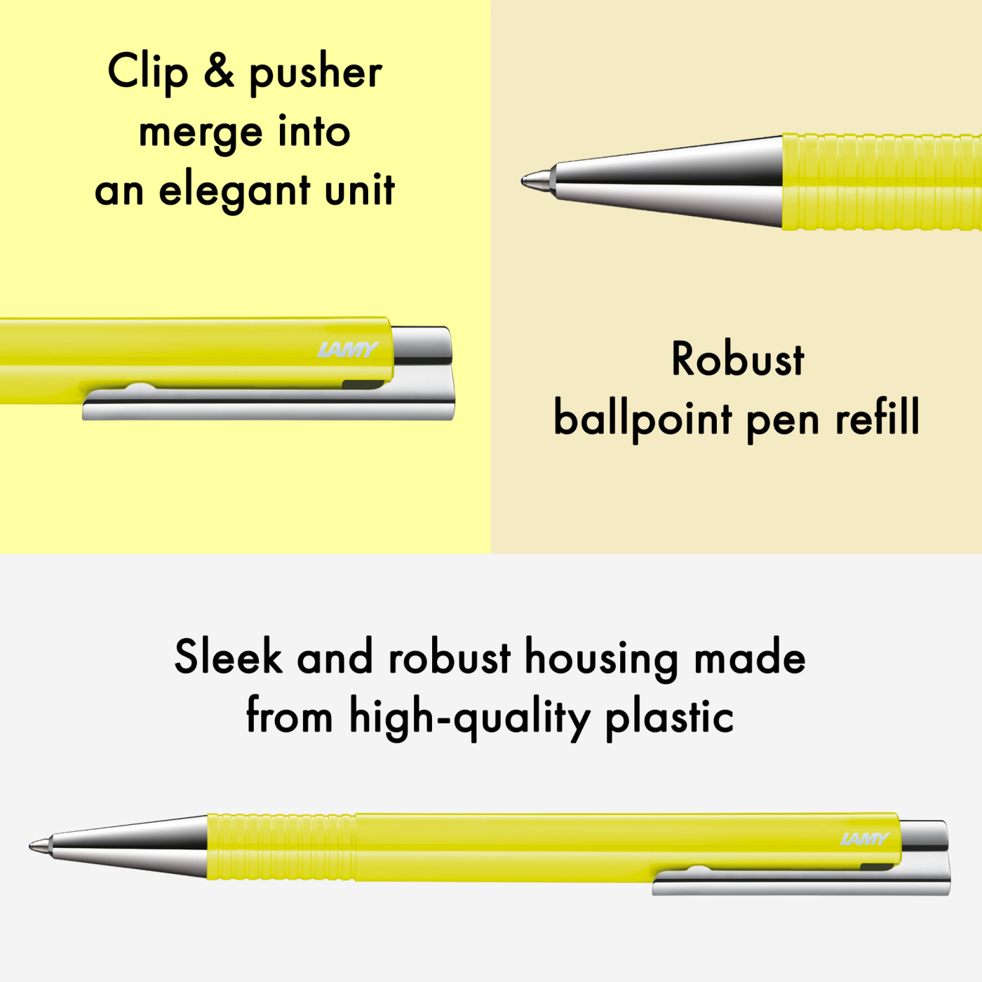 Logo M+ Neonyellow Kulepenn