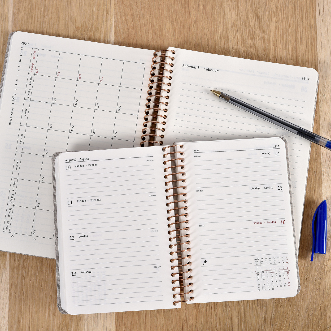 Kalender 2027 A6 Weekly Coffee