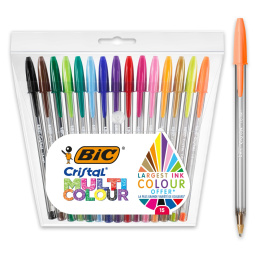 Cristal Multicolor Kulepenn 15-set i gruppen Penner / Skrive / Blekkpenner hos Pen Store (100233)