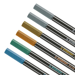 Pen 68 Metallic 6-sett i gruppen Penner / Kunstnerpenner / Tusjpenner hos Pen Store (100315)