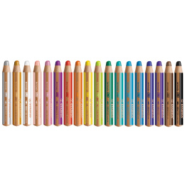 Woody 3-in-1 Coloring Pencils 18-set + sharpener and brush i gruppen Kids / Barnepenner / Fargeblyanter for barn hos Pen Store (100445)