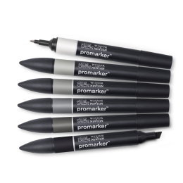 ProMarker 6-set Neutral Grey tones i gruppen Penner / Kunstnerpenner / Illustrasjonmarkers hos Pen Store (100541)