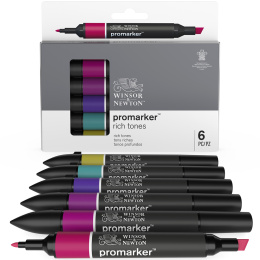 ProMarker 6-set Rich tones i gruppen Penner / Kunstnerpenner / Illustrasjonmarkers hos Pen Store (100543)