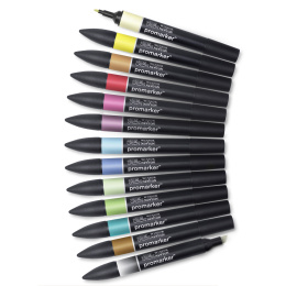 ProMarker 12-set + blender (Set 2) i gruppen Penner / Kunstnerpenner / Illustrasjonmarkers hos Pen Store (100545)