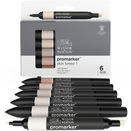ProMarker 6-set Skin Tones 1 i gruppen Penner / Kunstnerpenner / Illustrasjonmarkers hos Pen Store (100549)