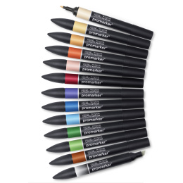 ProMarker 12-set + blender (Manga set 1) i gruppen Penner / Kunstnerpenner / Illustrasjonmarkers hos Pen Store (100558)