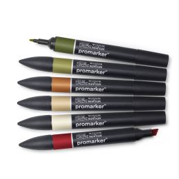 ProMarker 6-set Landscape Tones i gruppen Penner / Kunstnerpenner / Illustrasjonmarkers hos Pen Store (100566)