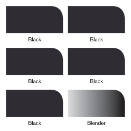 ProMarker 6-set Black & Blender i gruppen Penner / Kunstnerpenner / Illustrasjonmarkers hos Pen Store (100567)